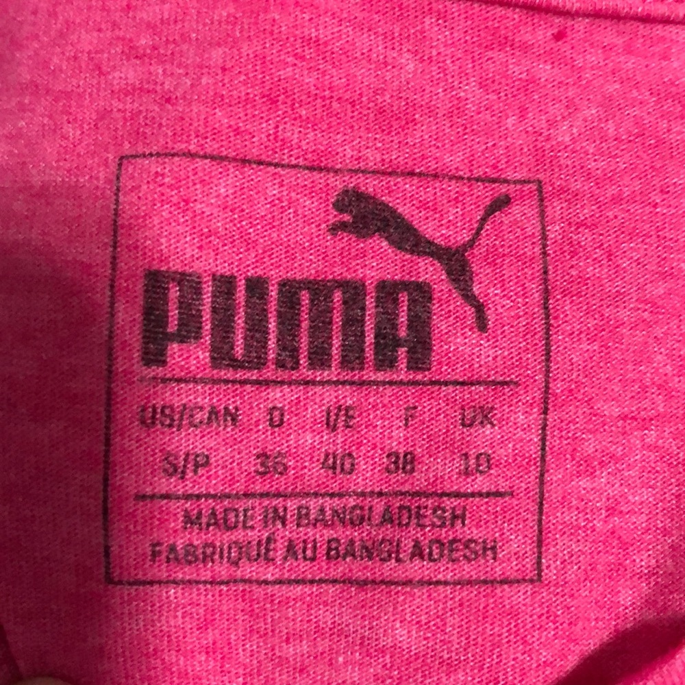 Puma pink tee size small - Picture 5 of 6